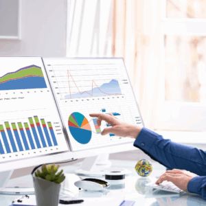 Website performance optimized using two big screens.